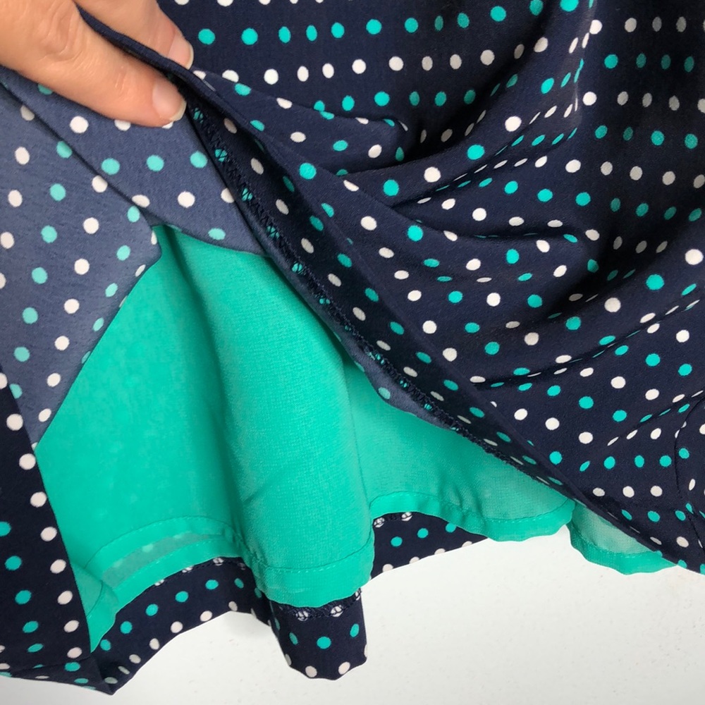 Teal and navy dress - Picture 4 of 6